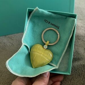 Tiffany key chain crocodile leather